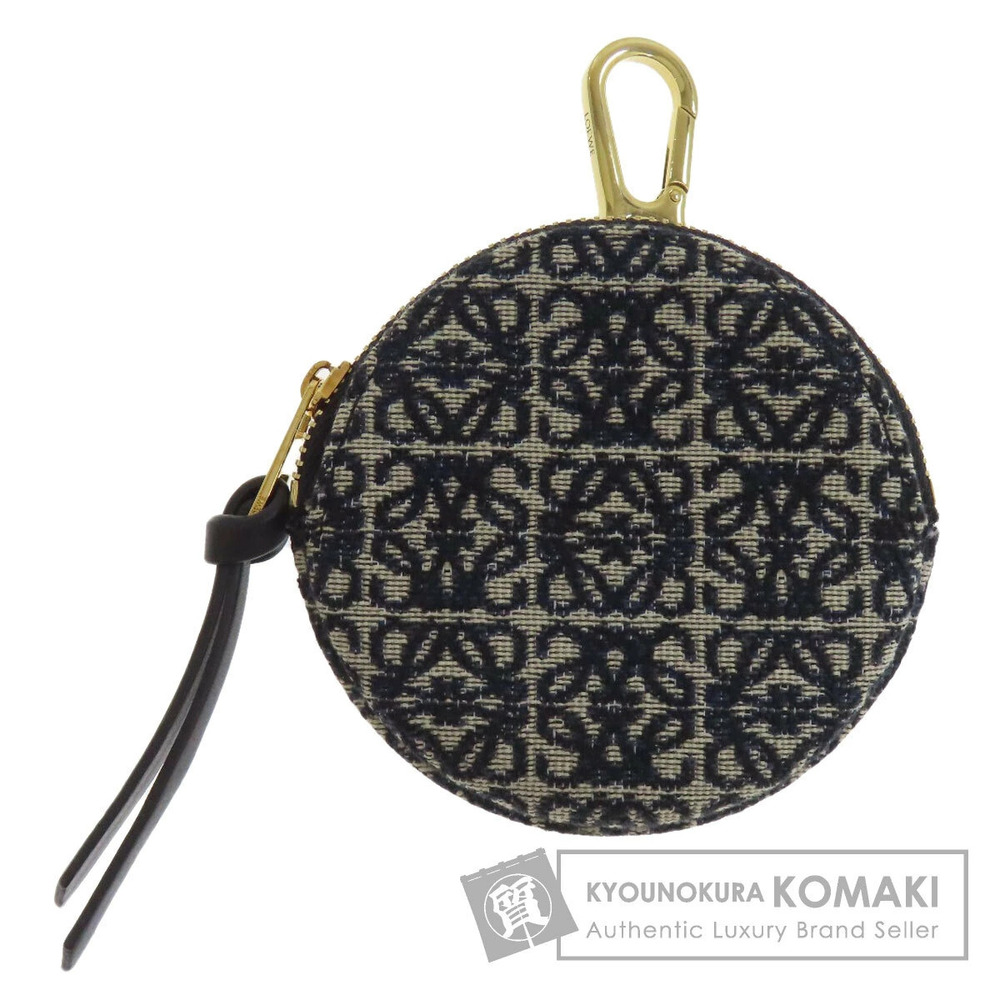Loewe Cookie Charm Pouch Clutch Anagram Accessory Canvas Calfskin
